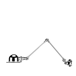 Jielde LOFT Væglampe - D4401 - Chrome - Med Afbryder på lampe