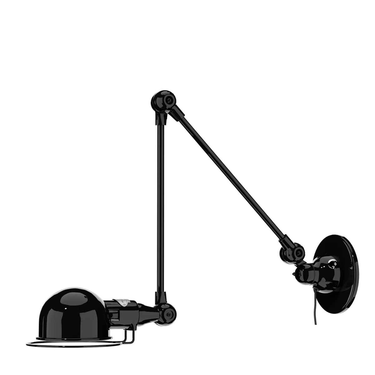 Jielde SIGNAL Væglampe - SI331 - Malet - Blank Finish - Inkl. Ledning med afbryder på lampe - tilslutning til stikkontakt / Black